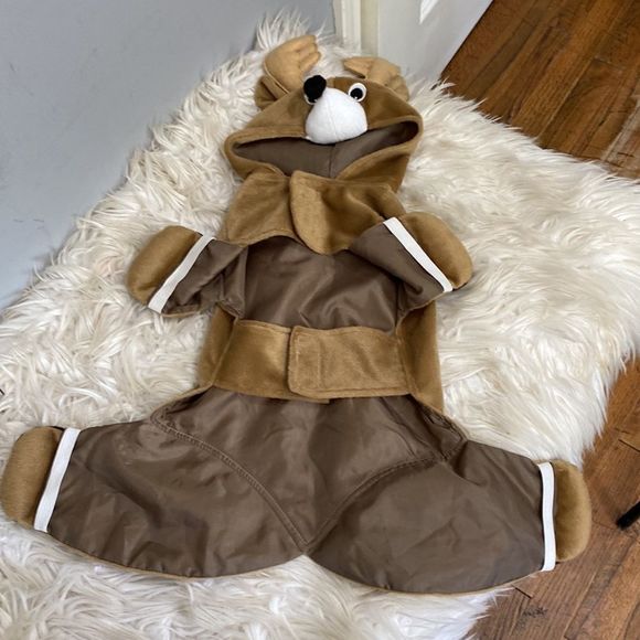 Reindeer Deer Elk Dog Costume Antlers Hoofs Hoodie Coat - Picture 2 of 2